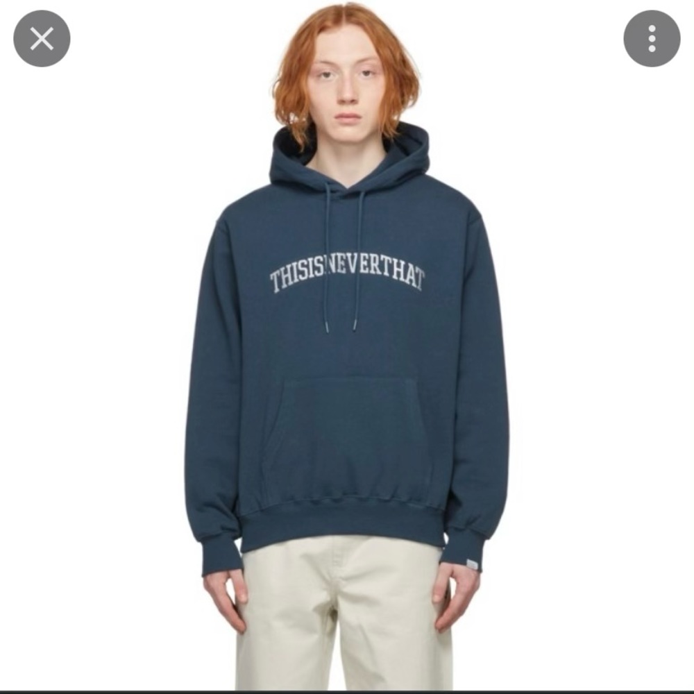 Thisisneverthat Navy Arch Logo Hoodie